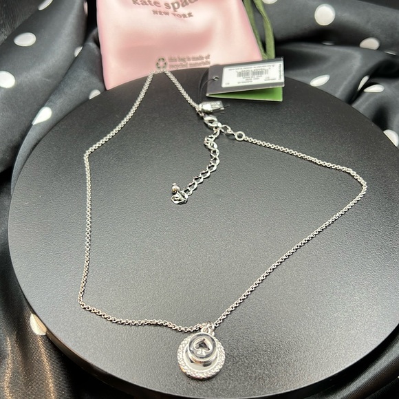 NWT♠️Kate Spade Silver Spade ♠️ MIRRIOR Charm Necklace - Picture 5 of 6